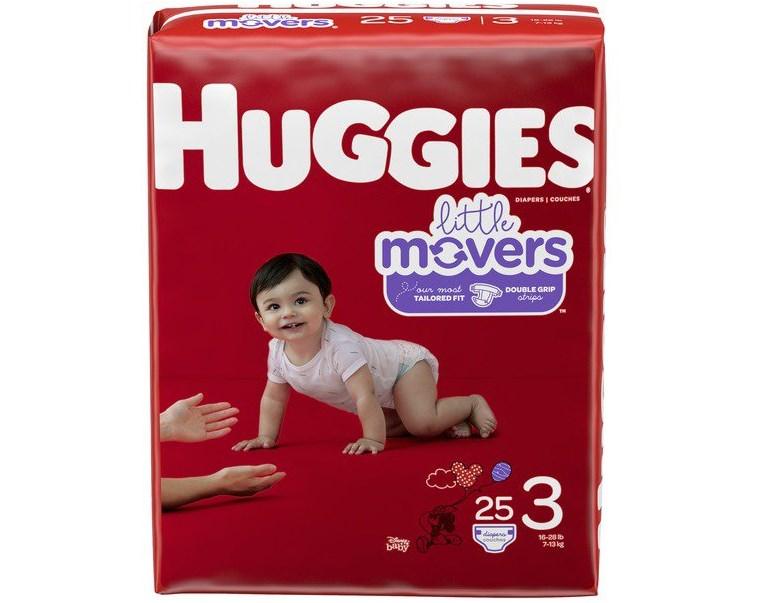 Unisex Baby Diaper Huggies® Little Movers Disposable Moderate Absorbency 49678-PK25