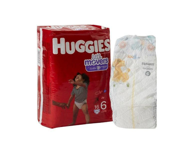 Kimberly Clark | Unisex Baby Diaper Huggies® Little Movers Disposable Moderate Absorbency | 49678-PK16