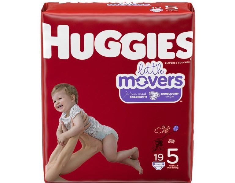 Unisex Baby Diaper Huggies® Little Movers Disposable Moderate Absorbency 49680-PK19