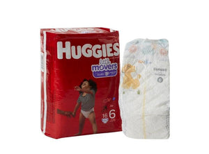 Unisex Baby Diaper Huggies® Little Movers Disposable Moderate Absorbency 49678-PK25