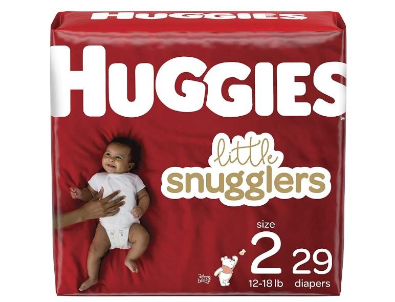 Unisex Baby Diaper Huggies® Little Snugglers Size 2 Disposable Moderate Absorbency 40581-PK32
