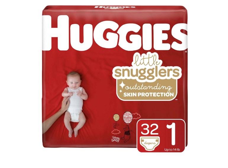 Unisex Baby Diaper Huggies® Little Snugglers Size 2 Disposable Moderate Absorbency 40581-PK32