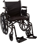 Wheelchair, Swing Away Foot Leg Rest, Desk Length Arms Flip Back, 18 in Seat, 300 lbs Weight Capacity, 1 Count 1065276