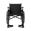 Wheelchair, Swing Away Foot Leg Rest, Desk Length Arms Flip Back, 20 in Seat, 300 lbs Weight Capacity, 1 Count