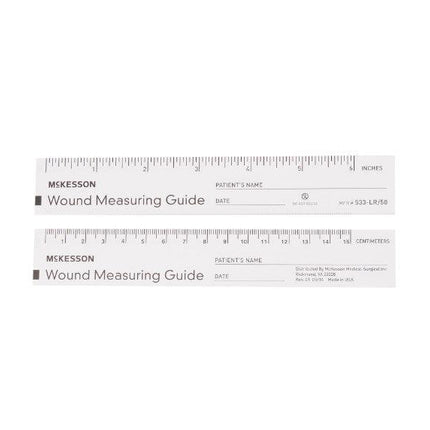 Wound Measuring Guide McKesson Metric / English Paper 6 Inch | 533-LR/50 | | Wound Measurers | McKesson | SurgiMac