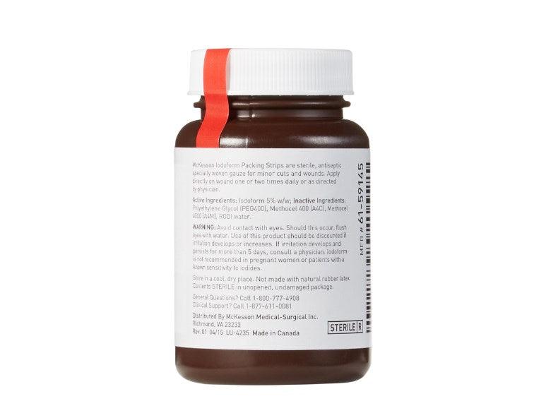 Wound Packing Strip Antiseptic Cotton Iodoform Small 1/4 Inch X 5 Yard 1 Count Sterile 61-59345