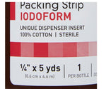Wound Packing Strip Antiseptic Cotton Iodoform Small 1/4 Inch X 5 Yard 1 Count Sterile 61-59345