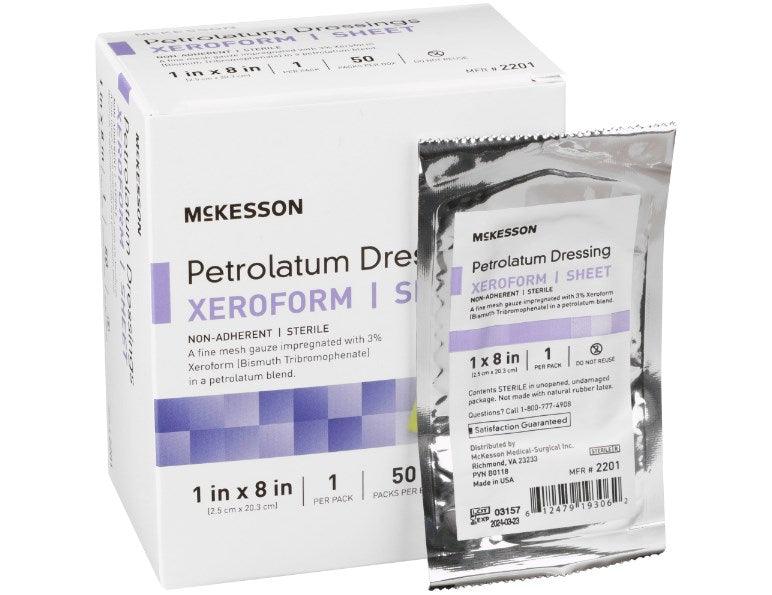Xeroform Petrolatum Impregnated Dressing Gauze Bismuth Tribromophenate (Xeroform) Sterile 2202-BX25