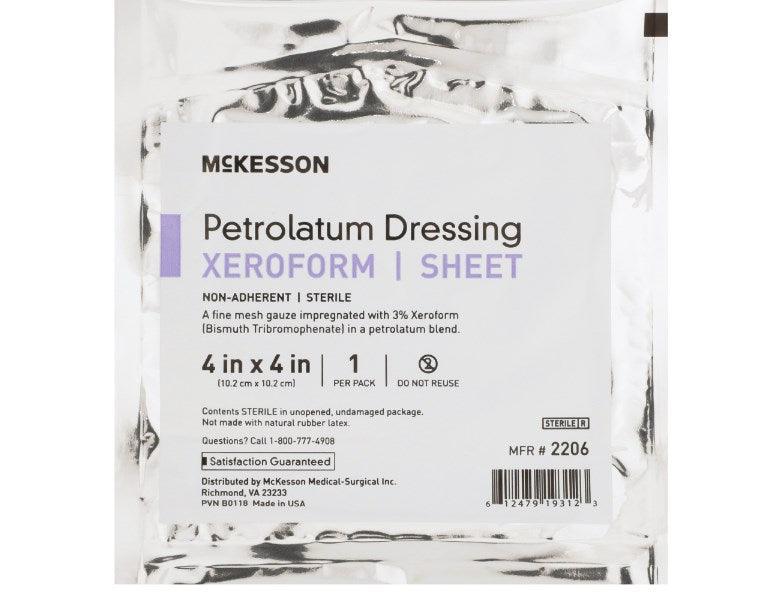 Xeroform Petrolatum Impregnated Dressing Gauze Bismuth Tribromophenate (Xeroform) Sterile 22006