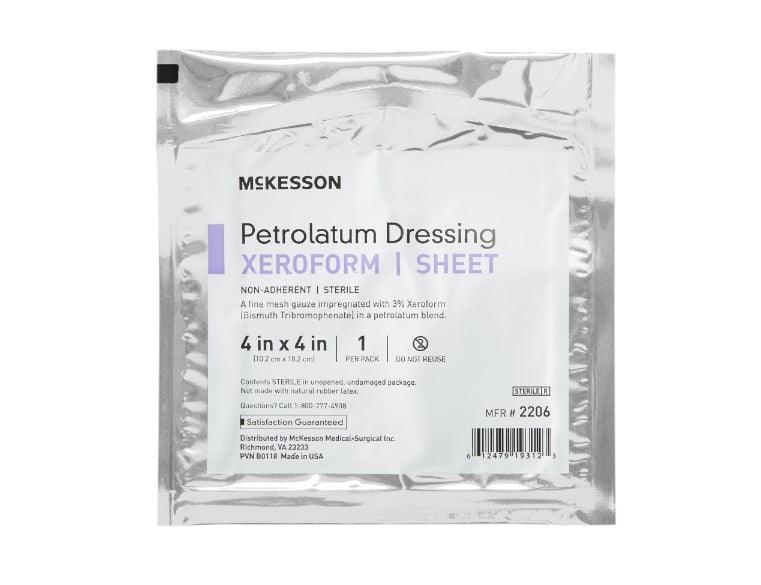 Xeroform Petrolatum Impregnated Dressing Gauze Bismuth Tribromophenate (Xeroform) Sterile 22006